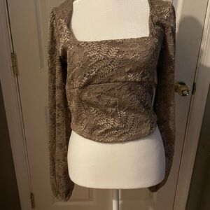 Elegant Lace Long Sleeve Top Altard State